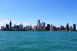 chicago skyline from the water
