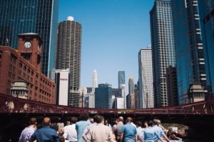Anita Dee Yacht under LaSalle Street bridge